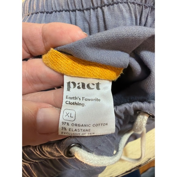 Pact Organic Cotton Jogger Pants Women XL Gray Drawstring Elastic Waist Tapered - Picture 5 of 7